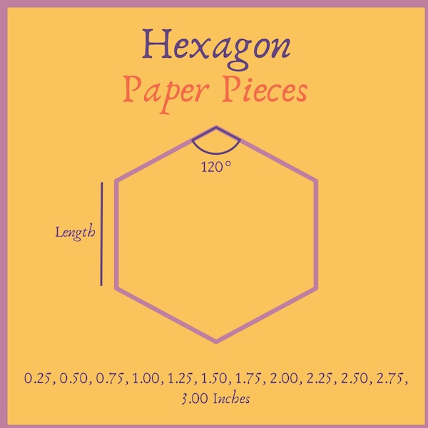 Pre-cut Hexagon 120 degree Paper Pieces EPP English Paper Piecing Templates