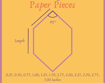 Pre-cut 90 degree Hexagon Paper Pieces EPP English Paper Piecing Patchwork of the Cross Lucy Boston