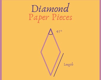 Pre-cut 45 degree Diamond Paper Pieces EPP English Paper Piecing Templates