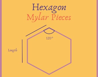 Pre-cut 120 degree Hexagon Mylar Pieces EPP English Paper Piecing Templates