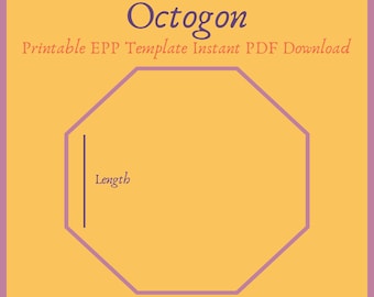 Printable Octagon EPP Template Instant PDF Download