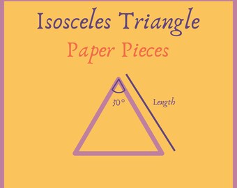 Pre-cut 30 degree Isosceles Triangle Paper Pieces EPP English Paper Piecing Templates