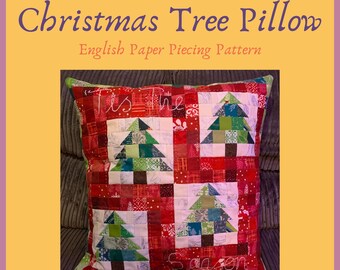 Christmas Tree Pillow Cushion Pattern English Paper Piecing EPP PDF Printable