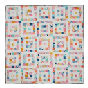 Grenzend aan negen patch PDF-quiltpatroon