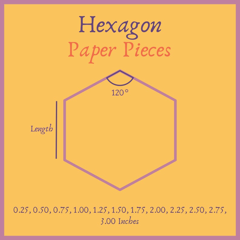 Precut Hexagon 120 Degree Paper Pieces EPP English Paper Etsy
