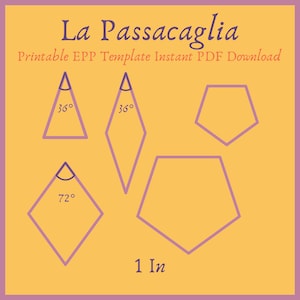 Modello EPP stampabile da 1 pollice La Passacaglia Download immediato del PDF