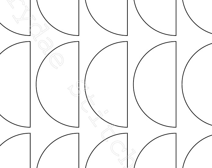 Printable Semi Circle EPP Template Instant PDF Download Etsy