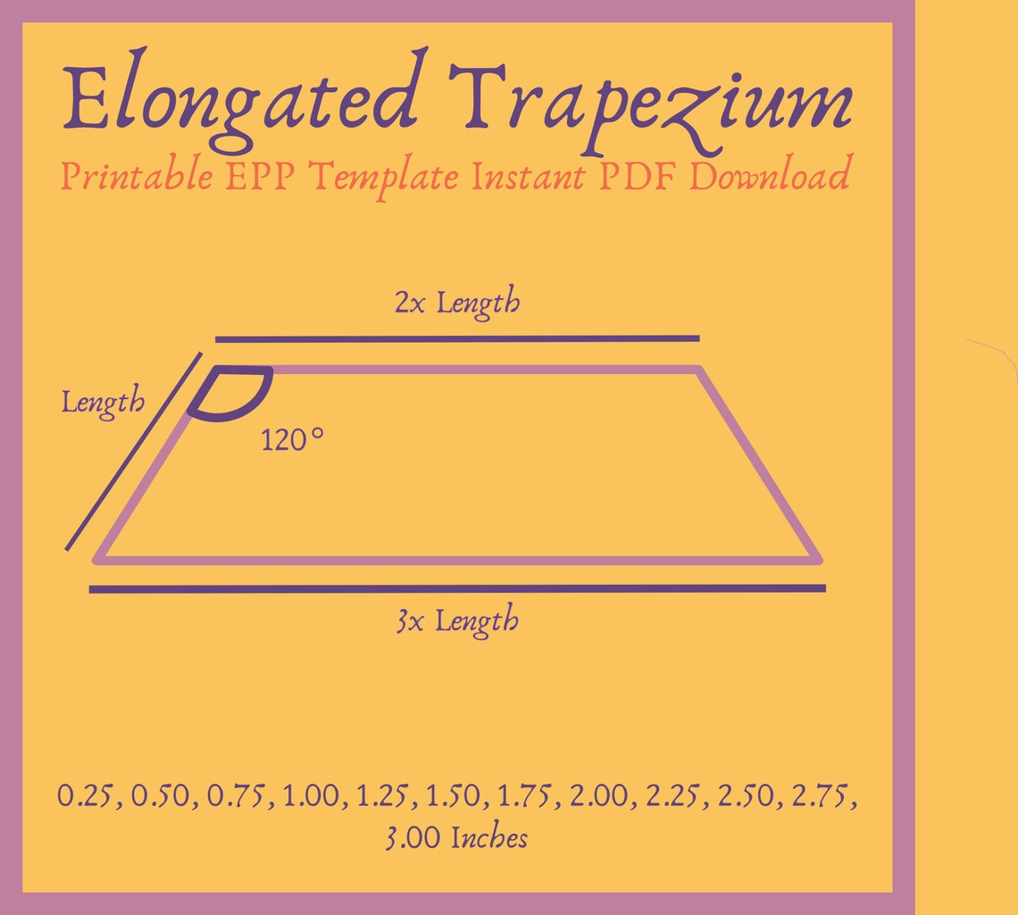 Printable Elongated Trapezium EPP Template Instant PDF Etsy printable-elongated-trapezium-epp-template-instant-pdf-etsy