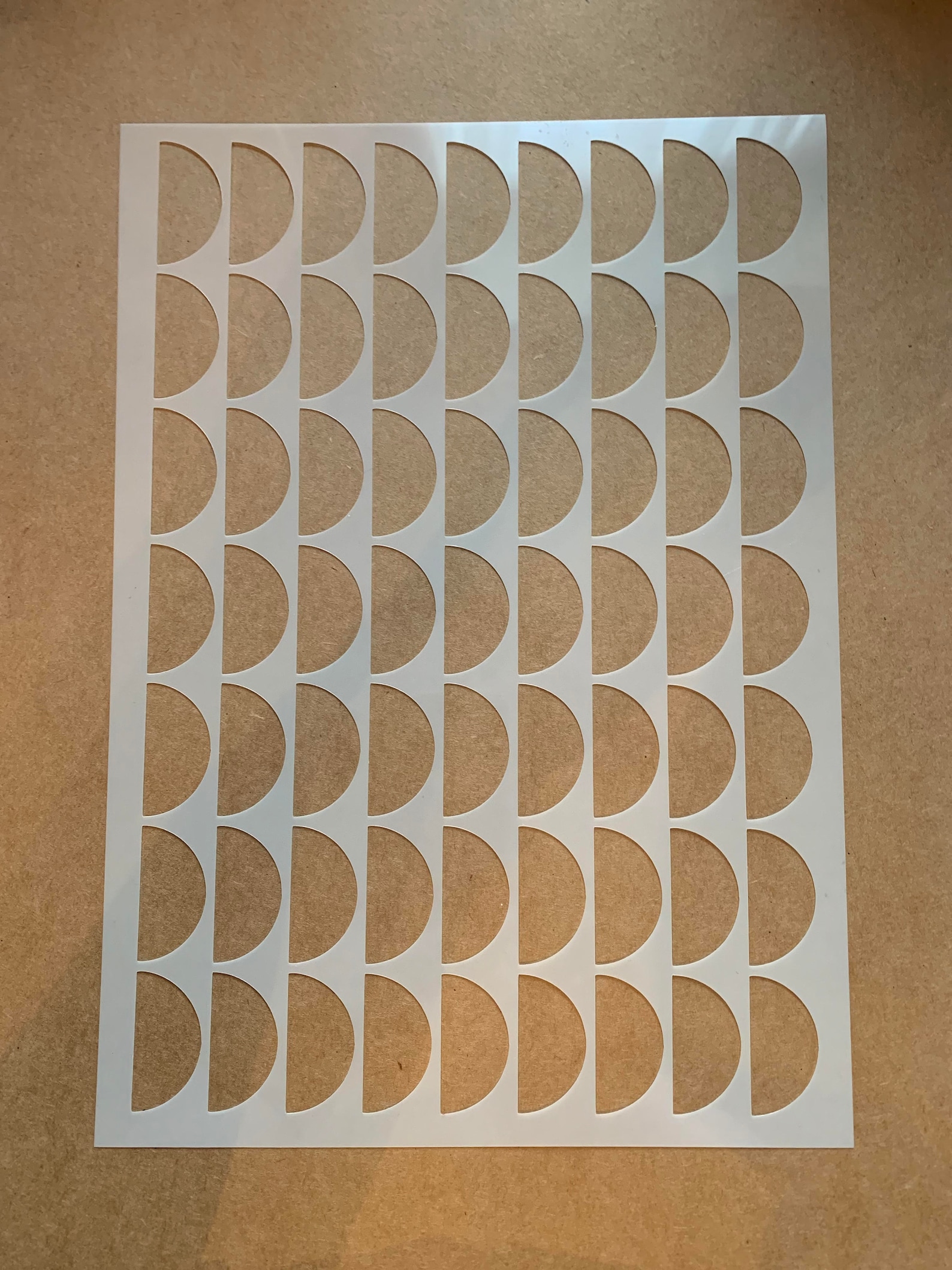 Semi Circle A4 Stencil 190 Micron Mylar Mixed Media Art Journal Etsy