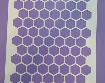 Hexagon Beehive Honeycomb A4 Stencil 190 micron Mylar Mixed Media Art Journal