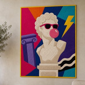 Apollo Off-Duty Quilt Pattern PDF, Pop Art Raw Edge Applique for Wall Display or Throw