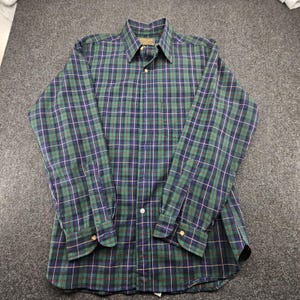 VTG Pendleton Shirt Mens Large Plaid Sir Pendleton Virgin Wool Western USA Made image 1
