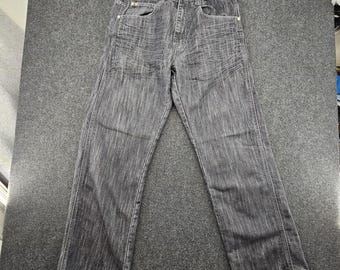 Vintage South Pole-broek heren 32 donkere wassing zwarte grunge Emo-skatejeans
