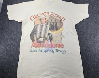 VTG George Strait 4e jaarlijkse Country Music Festival T-shirt Alamodome Med