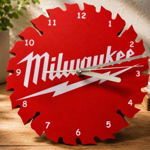 Custom Milwaukee inspired clock | customizable colors | Father’s Day gift | tool guy gift