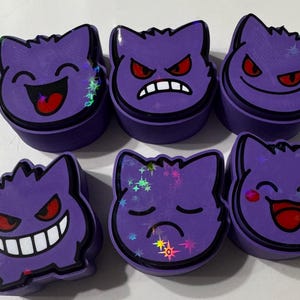 Gengar Inspired Clicker Fidget – 3D Printed Sensory Clicker Toy – Pocket Fidget – Desk Toy – Party Favor | Gamer gift