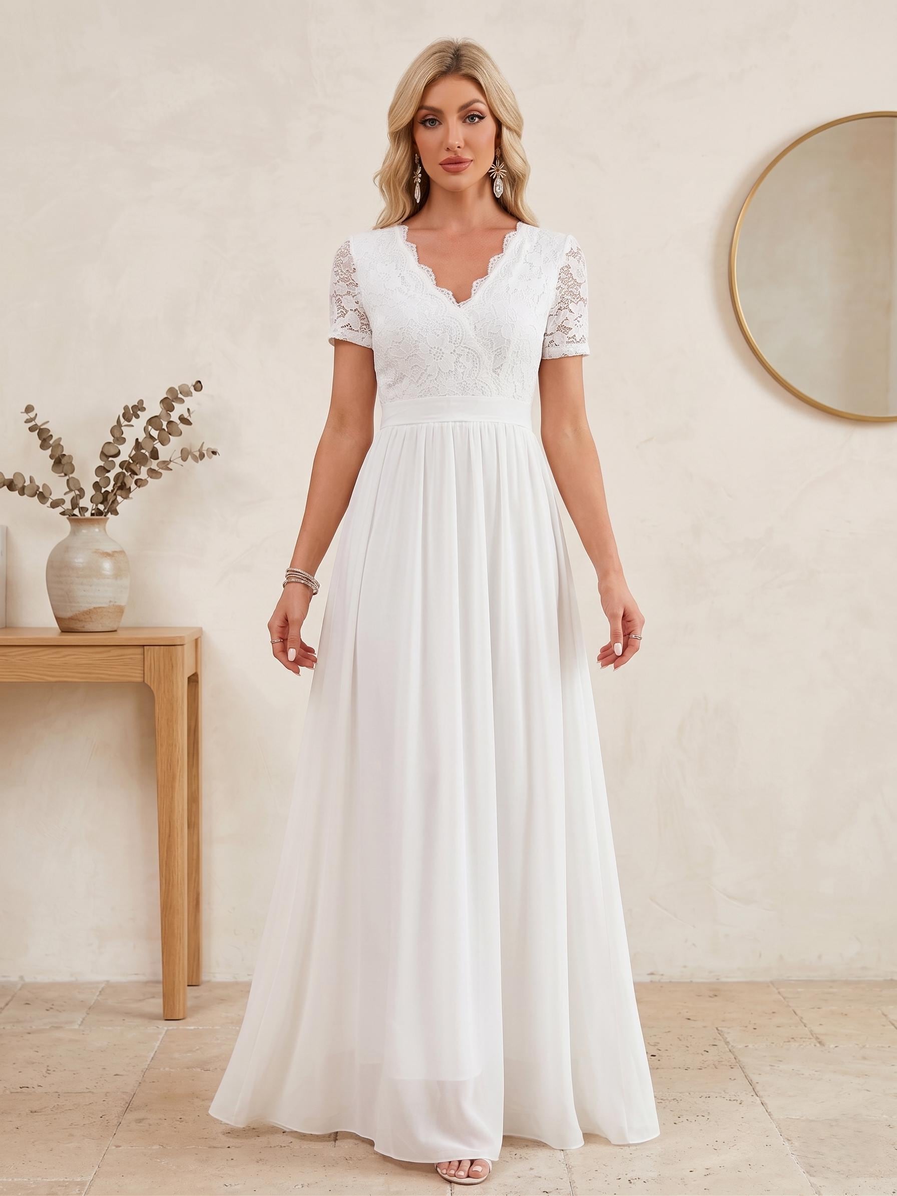 open lace back dress Two Piece Boho Dress for Photo Shoot Gown for Rehearsal Dinner Gender Reveal YW240041 20W / Picture Color