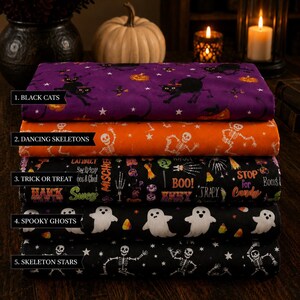 Camino de mesa de Halloween, decoración de mesa de Halloween, camino de mesa espeluznante, camino de mesa de calabaza, fantasma y esqueleto, decoración otoñal hecha a mano