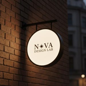 360 Rotating Business Sign, Custom Double Sided Blade Sign, Outdoor Light Box Logo Sign, Rotating Business Sign