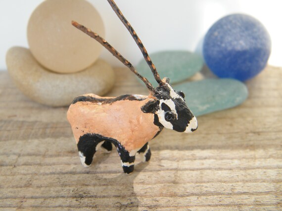 Beautiful Hand Made South African Pottery of a Gemsbok