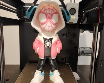 Urban Spiderman Gwen 3D Printed Figure 11-3/4 Inches Tall