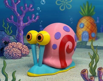 Large 3D Printed Gary from SpongeBob SquarePants  Fan Art Collectible