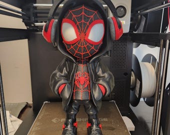 Urban Miles Morales Spiderman 3D Printed Figure 11-3/4 Inches Tall