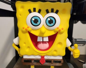 Large 10" 3D Printed SpongeBob SquarePants  Fan Art Collectible