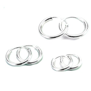 10mm Sterling Silber Creolen Ohrringe - Kleine Creolen - Winzige Creolen