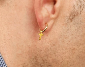 Gold Cross Earrings - Etsy
