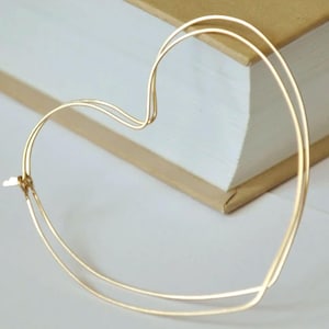 Gold Heart Hoop Earrings Lightweight Heart Hoops Gold Filled Hoops Birthday Gift for Her Valentines earrings Elegant Love Hearts Earrings