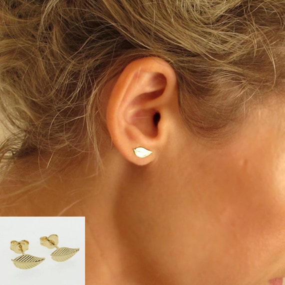 Buy Tiny Leaf Earrings Online In India - Etsy India