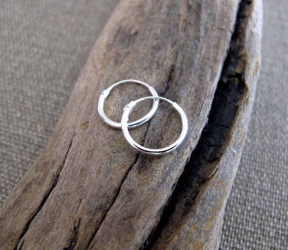Orecchini A Cerchio In Argento Sterling, Mini Cerchi 2,7 Cm, Donna, Eleganti E Semplici, Idea Regalo