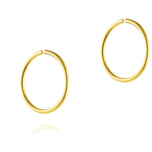 Extra Small Hoop earrings Gold Filled Cartilage Tragus, piercing Helix Nose Ring 10mm hoops, 12mm, 13mm, 15mm Diameter hoops, Small Earrings