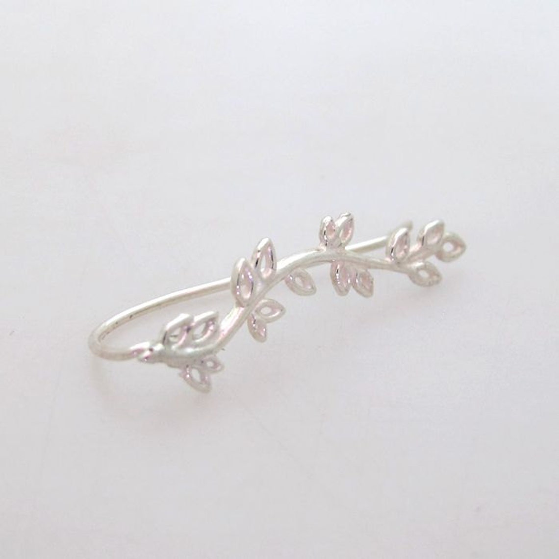 Climbing Ear Cuff Leaves Ear Cuff Earring Sterling Silver Etsy