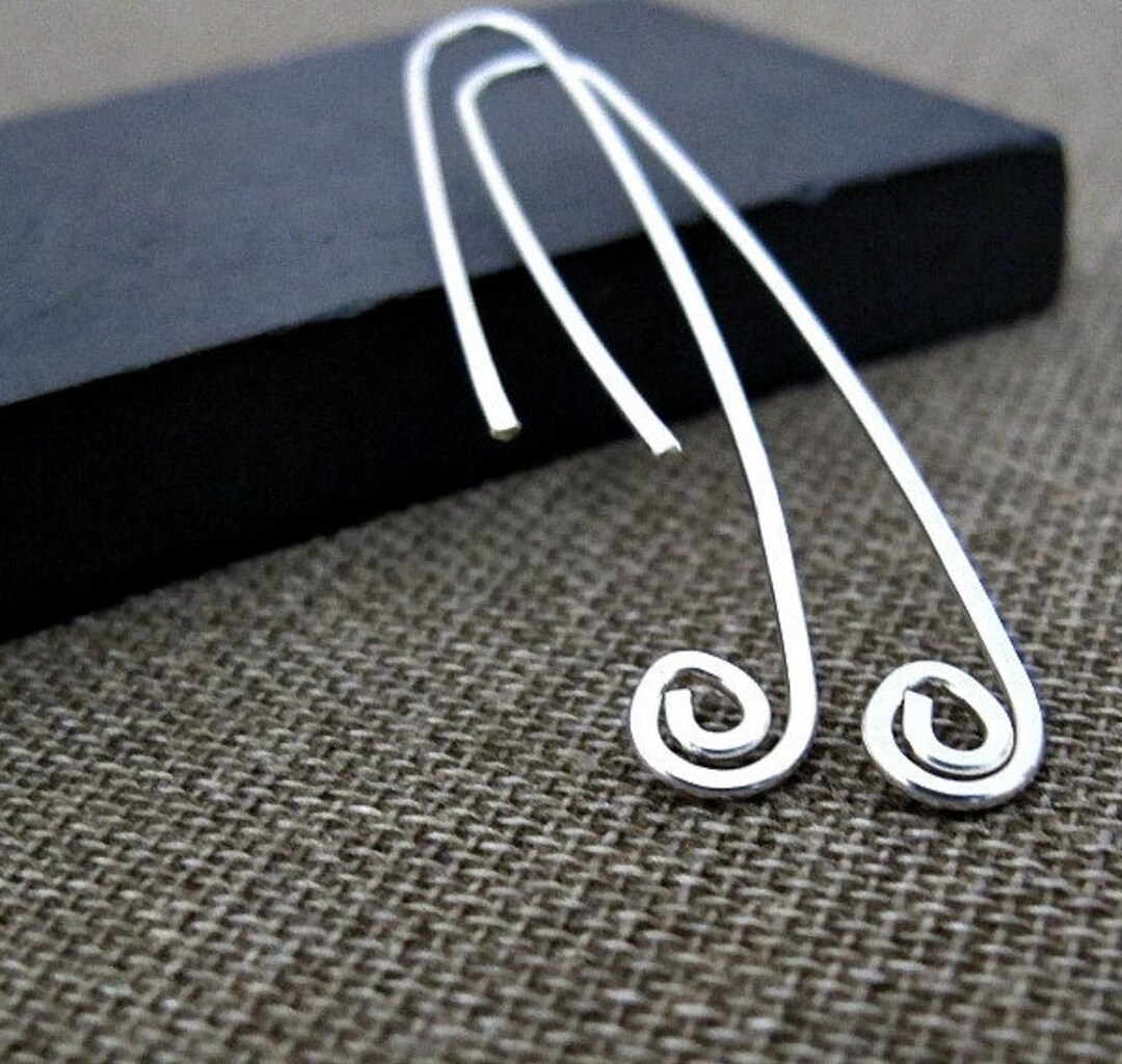 Silver paperclip earrings Clearance