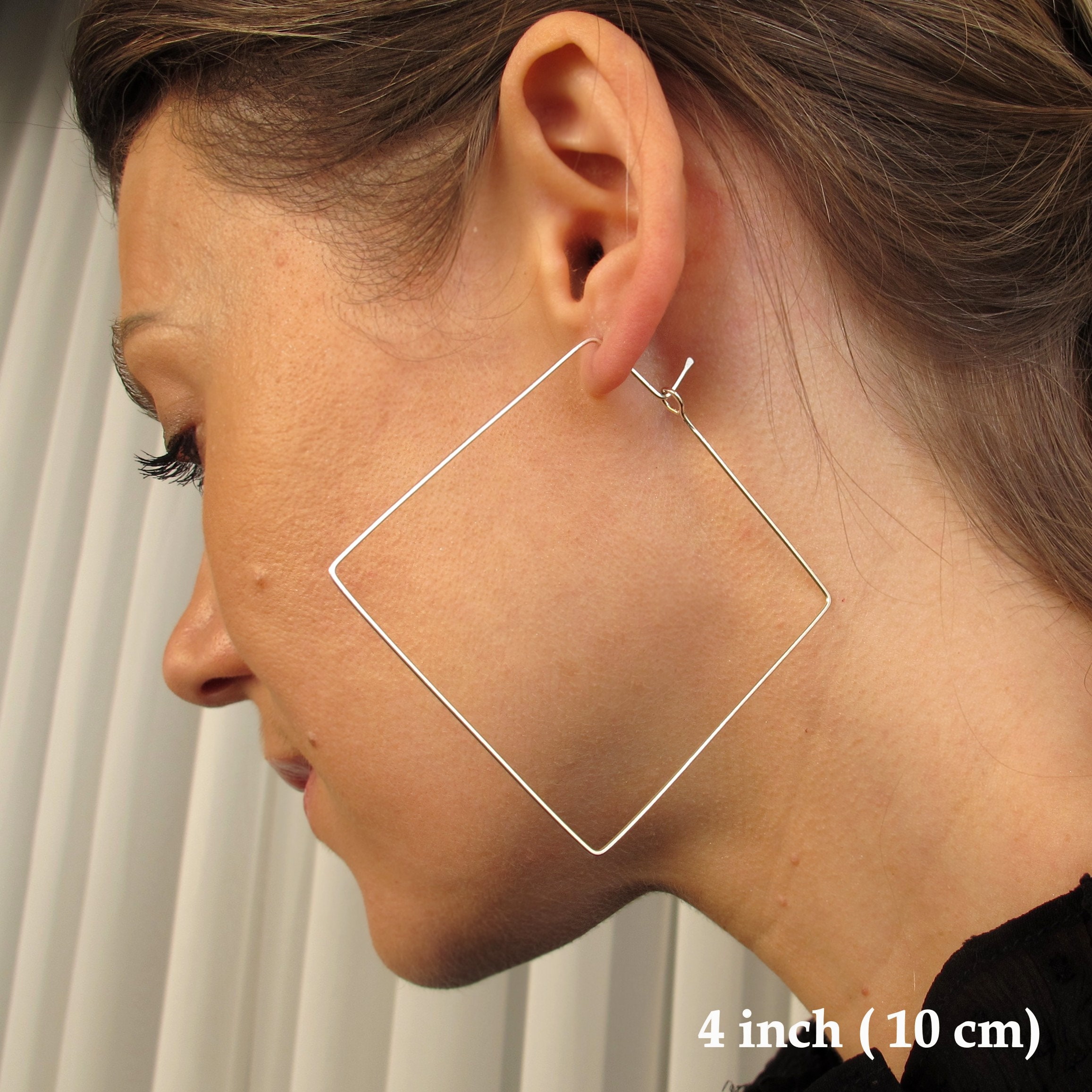 [TATIANA] 925Silver☆Basic Square Hoop Earrings TATIANA] 925Silver☆Basic Square Hoop Earrings
