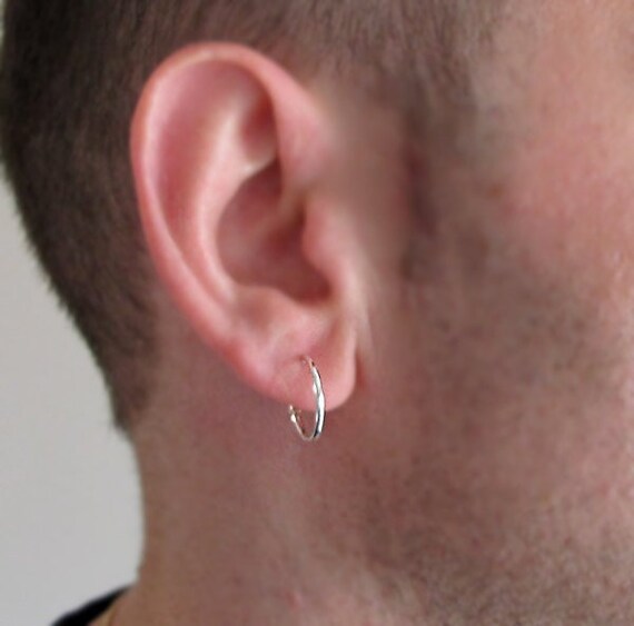 Mens silver hoops Clearance