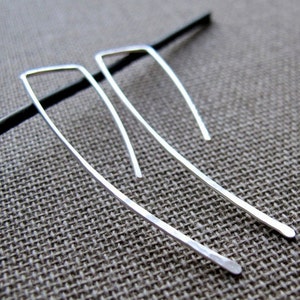 elegant silver wire earrings