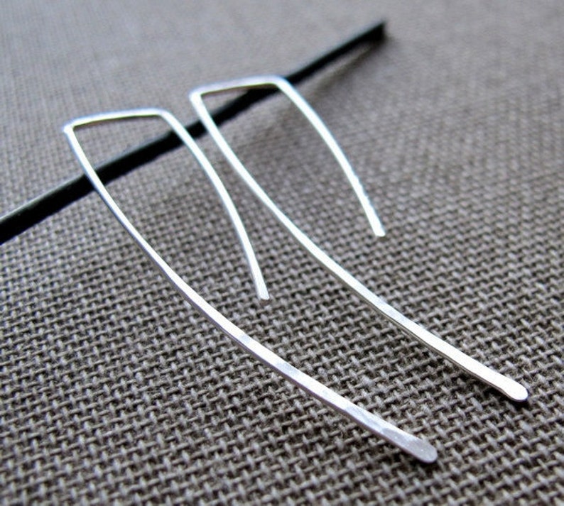 elegant silver wire earrings