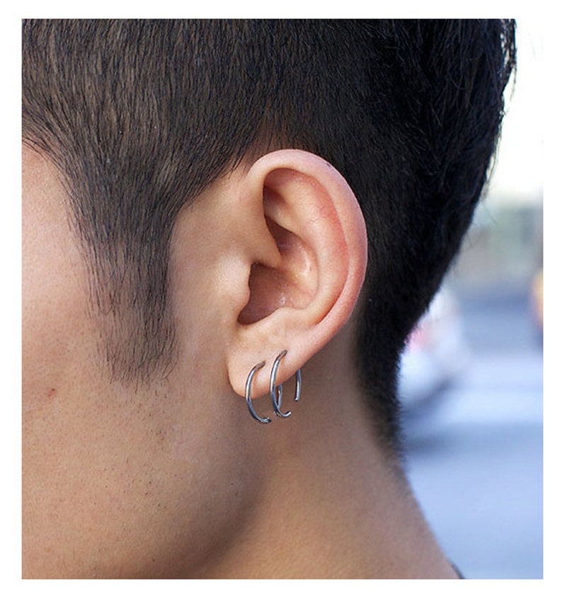 Fashion Mens Earrings Delicate Jewelry Black Earrings 2 Every Day earrings Black Hoops for men Mens Jewelry Unisex Hoop Earrings