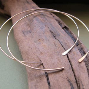 Thin Gold Hoop earrings Open Hoops Lightweight Large Gold Filled Hoops Medium hoop Earrings Big Hoops sizes 1, 1.5, 2, 2.5, 3, 3.5, 4 inch
