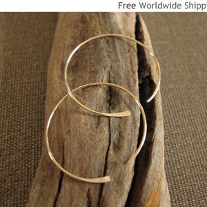 open style hoop earrings in gold