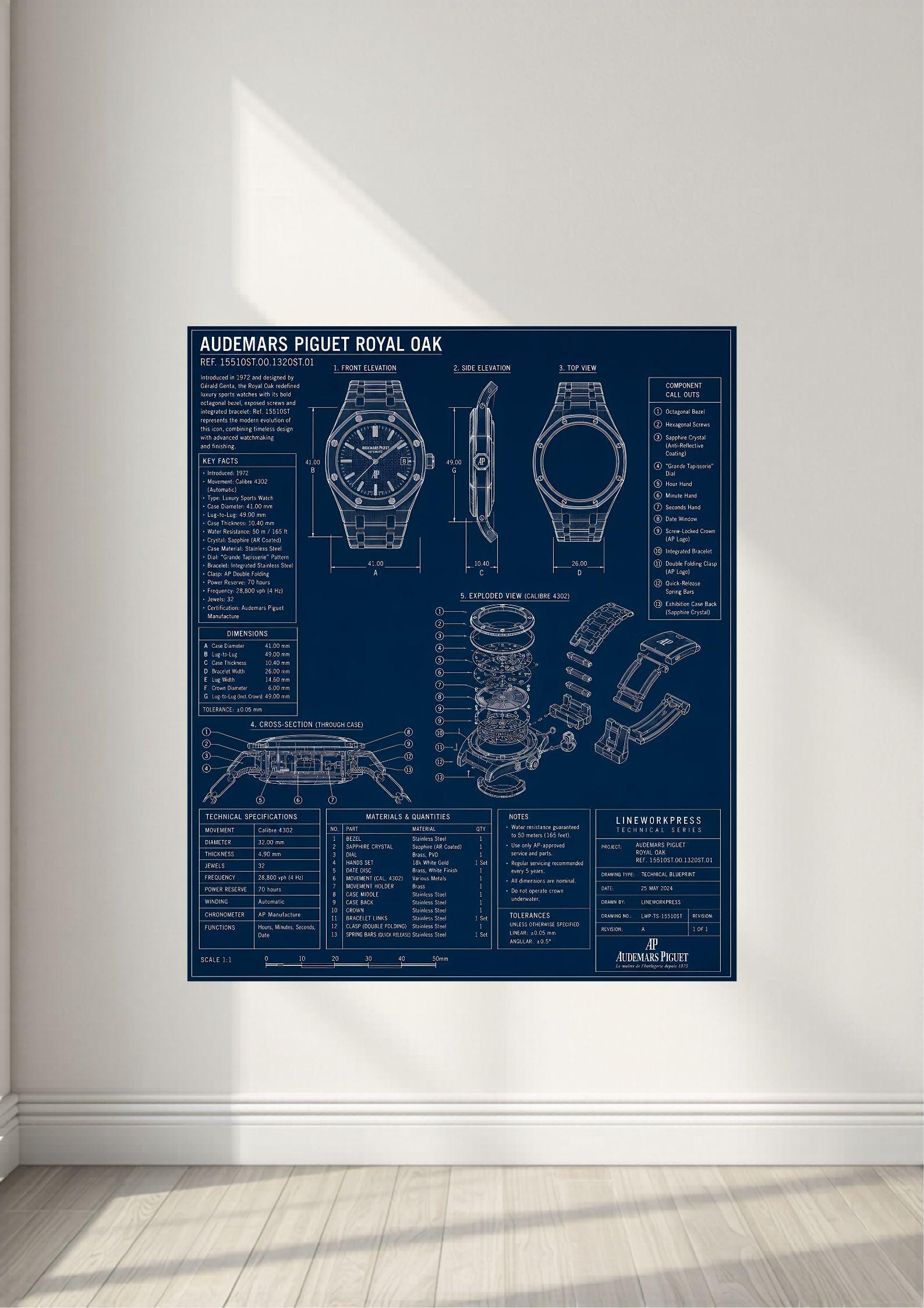 Audemar piguet wall art - Etsy 日本