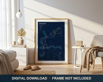 Cypress Point Club Golf Course Blueprint Print | Digital Download | 5 Print Ratios 300 DPI | Wall Art | Printable Poster