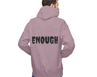Bluza z kapturem ENOUGH | Wyrazisty, grunge'owy nadruk z tyłu
