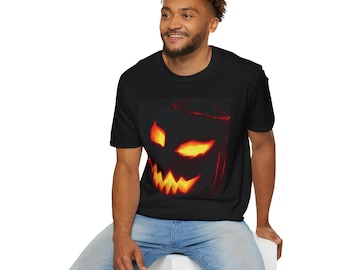 Świecąca koszulka z dynią Jack-o'-Lantern | Koszulka z dynią na Halloween
