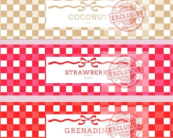 Torani Syrup Bottle Labels (11x6 High-Resolution Printable Set) Perfect for a Lemonade Bar, Dirty Soda Bar, or Coffee Bar!