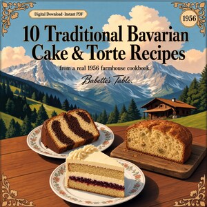 Bayerisches Kochbuch von 1956 (PDF) – Deutsche Kuchen- und Tortenrezepte, Band 13 | Babettes Tisch Bild 1