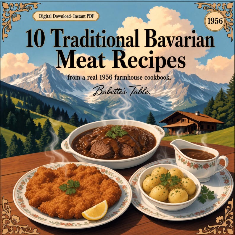 1956年バイエルン料理レシピ集PDF版 — ドイツ肉料理レシピ集 第4巻 | バベットの食卓 画像 1